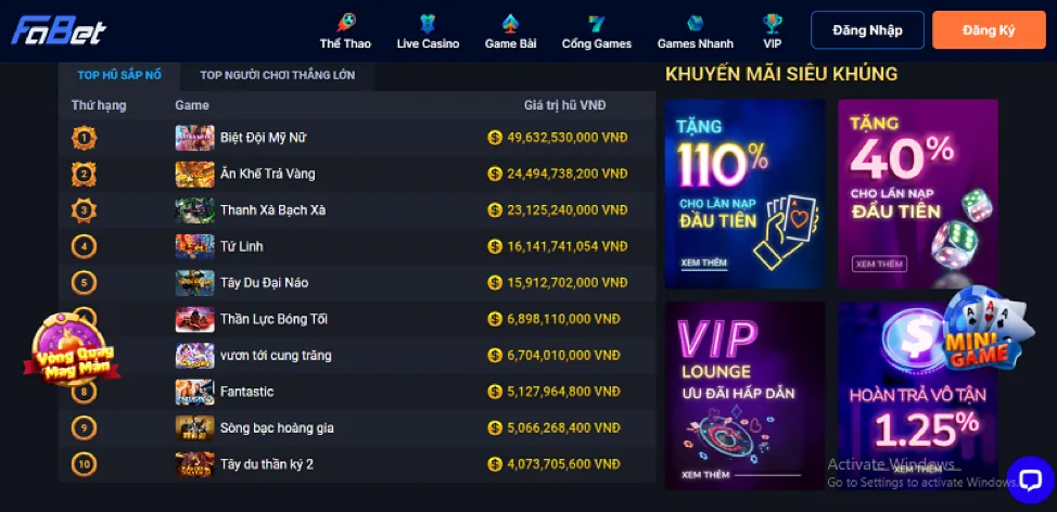 Hướng dẫn nhận khuyến mãi b52clup